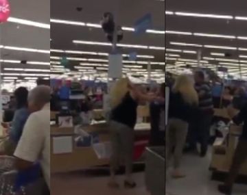 Pelea en un supermercado