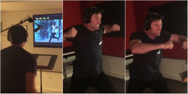 Hugh Jackman en plena acción