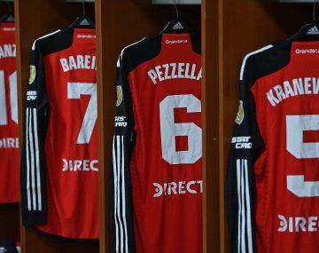 El vestuario de River para el choque con Talleres.&nbsp;