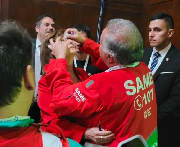 Patricia Bullrich fue atendida por el SAME tras el debate