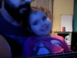 Mariano y su pequeña hija, Sofía