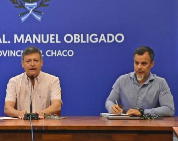 Domingo Peppo junto a Horacio Rey, quien fue sepado de su cargo.