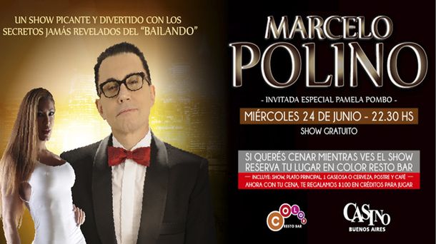 Marcelo Polino y Pamela Pombo ofrecerán un show picante en Casino Buenos Aires