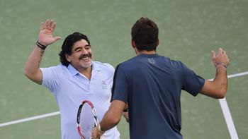 del potro se dio el lujo y jugo unos puntos con maradona del potro se dio el lujo y jugo unos puntos con maradona