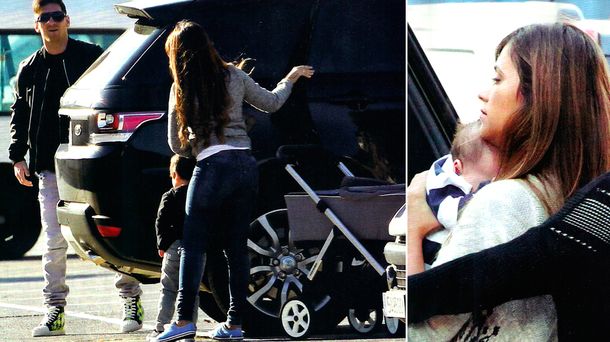 Las fotos del primer paseo de Mateo Messi por las calles de Barcelona