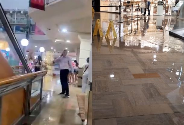 Caos total en Unicenter: los videos del shopping inundado durante el temporal