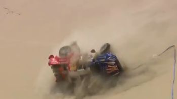 Recalde volcó en el desierto peruano durante le Rally Dakar Recalde volcó en el desierto peruano durante le Rally Dakar