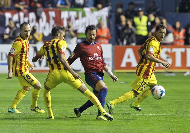Con un rato de Messi, el Barcelona empató con el Osasuna