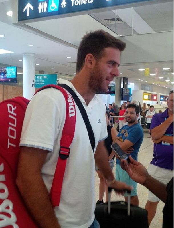 Del Potro ya está en Sidney, donde volverá al circuito tras más de 10 meses