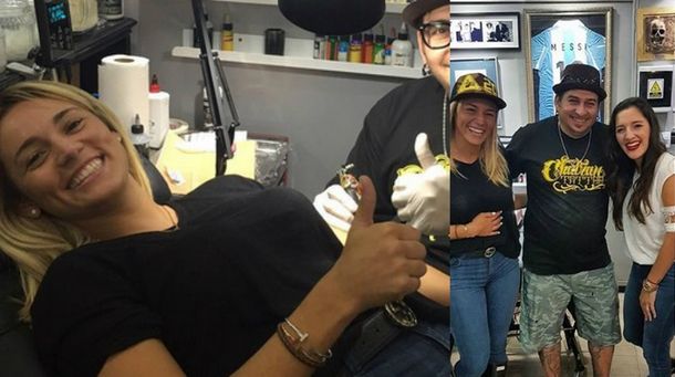 Rocío Oliva y Jana Maradona se tatuaron juntas