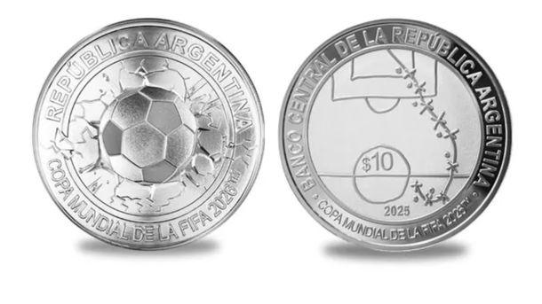 El Banco Central presenta una moneda conmemorativa por el Mundial 2026 con guiño a Maradona