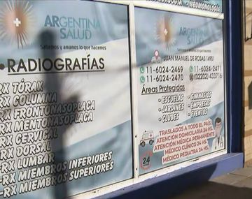 La clínica clandestina que funcionaba bajo la fachada de “Argentina Salud”.