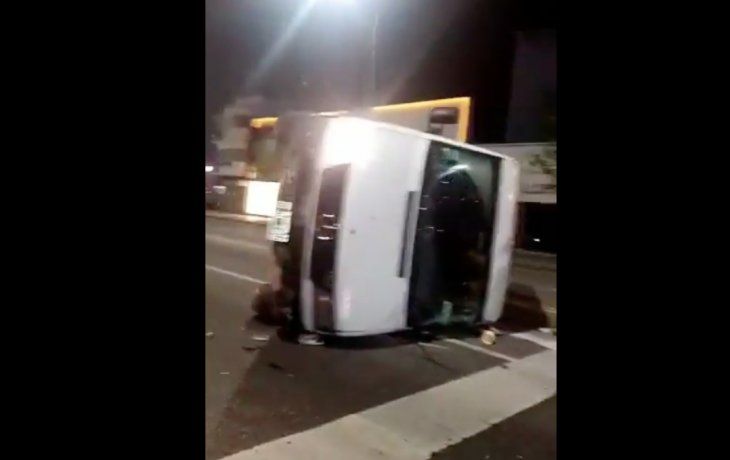 Choque y vuelco en Mar del Plata
