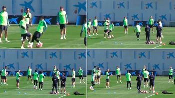 La secuencia del gran caño que le tiró el Jefecito al brasileño La secuencia del gran caño que le tiró el Jefecito al brasileño