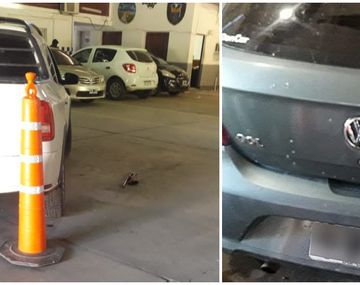 Un auto perseguía a los tiros a otro y ambos terminaron en un estacionamiento policial