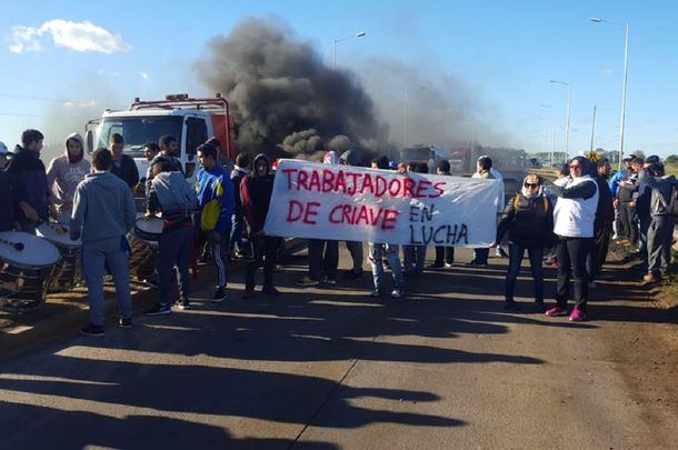 Trabajadores de Criave en una de sus movilizaciones