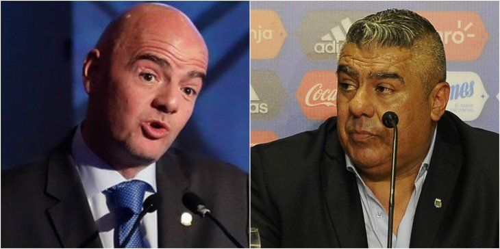 Gianni Infantino y Claudio Chiqui Tapia