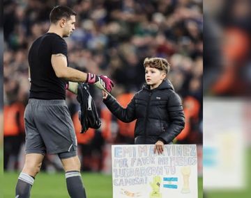El gesto del Dibu Martínez con un nene luego de la derrota con Leicester