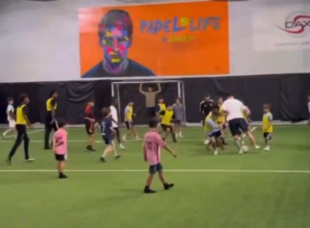 Lionel Messi, Luis Suárez y una jugada viral en un cumpleaños infantil