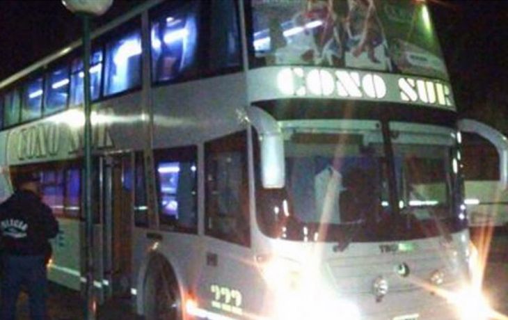 Este es el micro que fue interceptado por el control policial