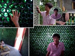 construyen una oficina con 8500 botellas de cerveza