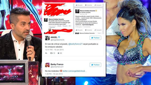 Cruce entre Ángel de Brito y Barby Franco: Vayan puntuales a los ensayos