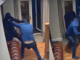 VIDEO: Cuatro delincuentes entraron a robar su casa y él los echó a patadas