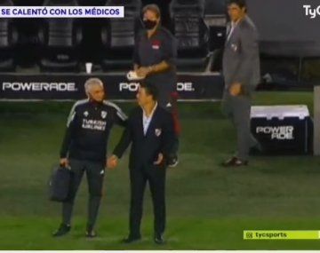 Con quiénes se enojó Gallardo tras el primer gol de Racing
