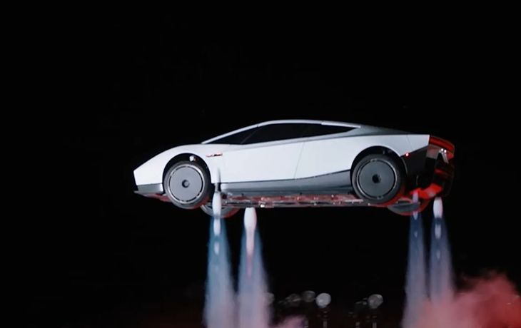 Tesla presentó su auto volador