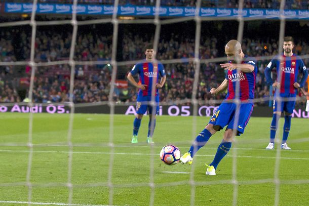 Así fue la ejecución del penal de Javier Mascherano ante Osasuna