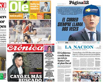 Tapas de diarios del sábado 29 de abril de 2017