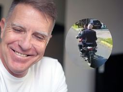 Alejandro Fantino y José Luis Espert huyendo en moto.