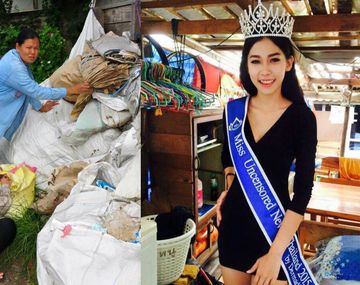 La foto viral de una reina de belleza que le da las gracias a su madre humilde