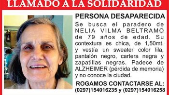 buscan a una mujer con alzheimer que se perdio en palermo