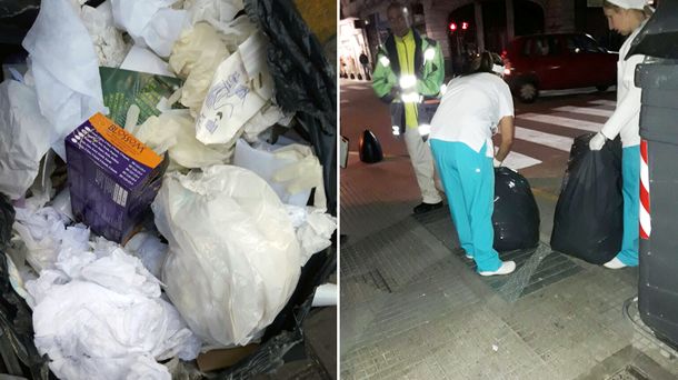 Hallan residuos patógenos dentro de un container