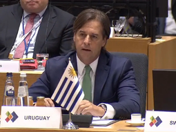 El presidente Luis Lacalle Pou remarcó la postura aperturista de Uruguay. El presidente Luis Lacalle Pou remarcó la postura aperturista de Uruguay.