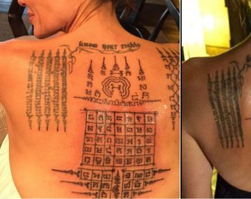 El impresionante tattoo de Angelina Jolie