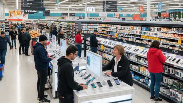 El supermercado que lanzó liquidaciones en celulares.