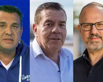 Maximiliano Bondarenko, Guillermo Montenegro y Diego Valenzuela: candidatos libertarios.