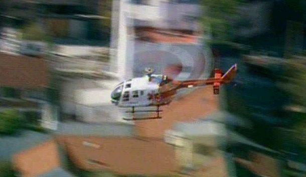 Espectacular rescate de un motociclista con un helicóptero del SAME