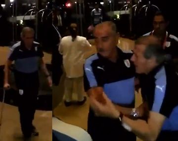 El duro cruce del DT de Uruguay y un hincha por la derrota ante Perú
