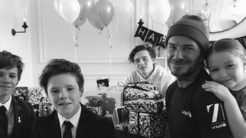 Las fotos del festejo de David Beckham. Las fotos del festejo de David Beckham.