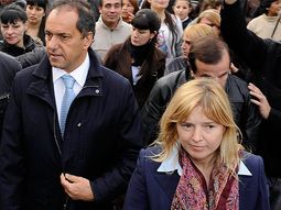 Daniel Scioli, junto a Cristina Álvarez Rodríguez