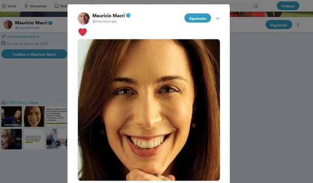 El extraño posteo de Mauricio Macri con una foto de María Eugenia Vidal