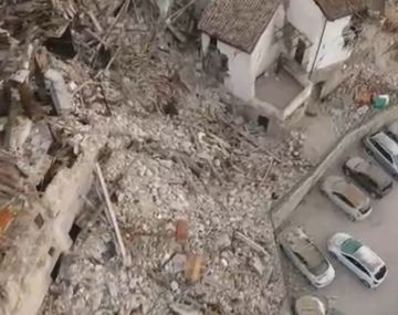 Así se ve desde un drone las consecuencias del devastador terremoto en Italia