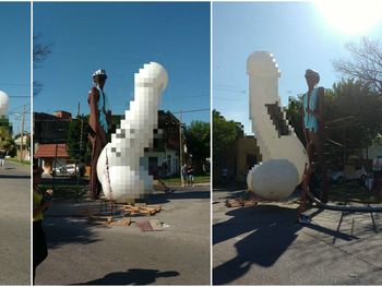 El muñeco de El Negro de Whatsapp con su pene restituido