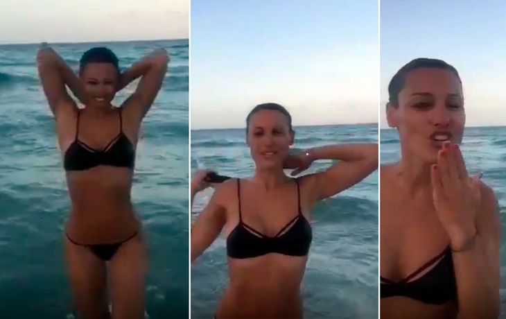 VIDEO: Pampita, desde Miami, manda besos para todos