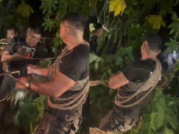 tremendo: asi rescataron a una familia atrapada por la corriente en plena tormenta tremendo: asi rescataron a una familia atrapada por la corriente en plena tormenta