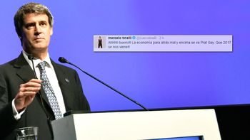 tinelli, duro con la salida de prat gay: la economia para atras mal tinelli, duro con la salida de prat gay: la economia para atras mal