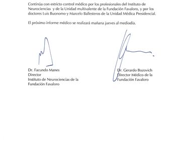 Éste es el nuevo parte médico tras la operación de CFK